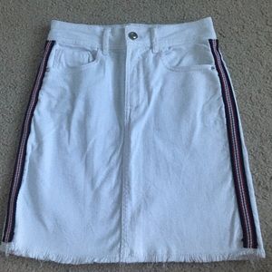 ZARA White denim skirt